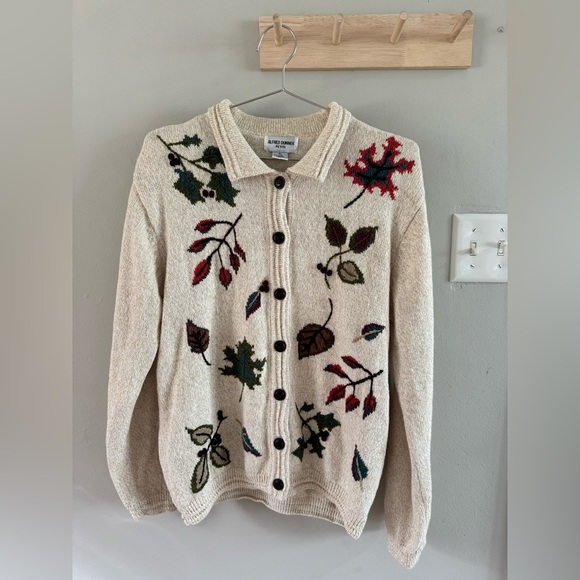 Alfred Dunner Sweaters - Vintage Alfred Dunner fall leaves cardigan/sweater